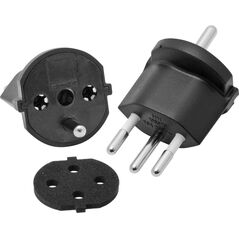 Max Hauri AG 135805, Τύπος J (CH), 10 A, Μαύρο, Πλαστικό, CE