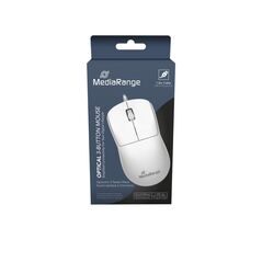 MediaRange Optical 4-Button Wireless Mouse with Scroll-Wheel and DPI-Button, 1.000 - 1.600 dpi, Symmetrical, White (MROS257) έως 12 άτοκες Δόσεις