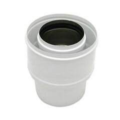 80/125X60/100 TURBO ΜΕΙΩΤΗΡΑΣ ΔΙΠΛΟΥ ΤΟΙΧΟΥ ΛΕΥΚΟΣ// RSK.SX-TD80/125X60/100REDB