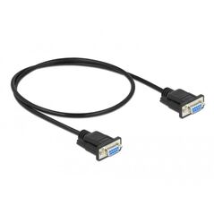 Καλώδιο DELOCK Σειριακό RS-232 Sub-D9 Θηλυκό σε Θηλυκό Nullmodem με λεπτή θήκη βύσματος 0,5m