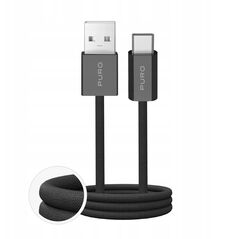 Καλώδιο Puro Fabrik 2.0 10W USB-A - USB-C με πλέξη 1,5 m - μαύρο
