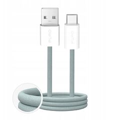 Καλώδιο Puro Fabrik 2.0 10W USB-A - USB-C με πλέξη 1,5 m - πράσινο