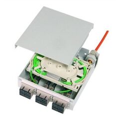 TELEGRTNER FO-Di DinR distr 6 LCD OM2 PT, pigtaile OM2, 12x G50/125 OM2, LC