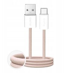 Καλώδιο Puro Fabrik 10W με επένδυση USB-A - USB-C 1,5m - μπεζ