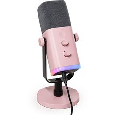 Δυναμικό στούντιο μικρόφωνο Fifine AM8P AMPLIGAME USB/XLR RGB ροζ PnP