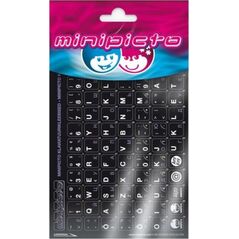 Αυτοκόλλητο πληκτρολογίου Minipicto EST/RUS KB-UNI-EE02-BLK-BLUE, μαύρο/λευκό/μπλε