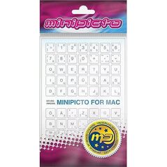 Αυτοκόλλητο πληκτρολογίου Minipicto EST/RUS KB-MAC-EE-RU-WHT, λευκό/γκρι/μπλε