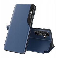Θήκη Eco Leather View Case κομψή θήκη με καπάκι και λειτουργία βάσης για Samsung Galaxy A36 - μπλε