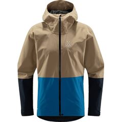 Ανδρικό αδιάβροχο μπουφάν Haglofs Finch Proof Jacket - sand/tarn blue