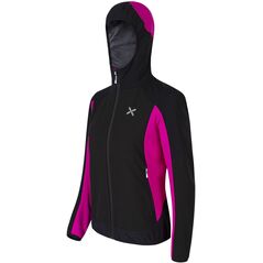 Γυναικείο μπουφάν softshell Montura Premium Wind Hoody Jacket - μαύρο/έντονο βιολετί