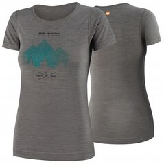 Γυναικείο μπλουζάκι με κοντό μανίκι OUTDOOR WOOL PRO γκρι S - GÓRY 9