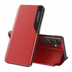 Θήκη Eco Leather View Case κομψή θήκη με καπάκι και λειτουργία βάσης για Samsung Galaxy A36 - κόκκινο