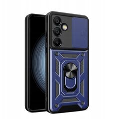 Θήκη Hybrid Armor Camshield με βάση στήριξης και κάλυμμα κάμερας για Samsung Galaxy A36 - μπλε