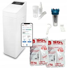 Πακέτο: Σταθμός επεξεργασίας νερού - AquaStilla 25 Smart+μηχανικό φίλτρο+τεστ σταγόνας+2x αναγεννητικό αλάτι 25kg