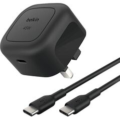 Belkin BOOST Charge USB-C 45W PD PPS+USB-C Kab.sw.WCA013kq1MBK-B6