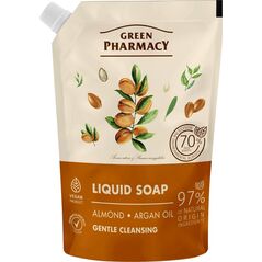 GREEN PHARMACY Υγρό σαπούνι Αμύγδαλα + Αργανέλαιο 460 ml - ανταλλακτικό
