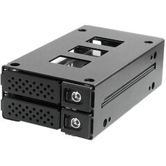 Πίσω πλαίσιο JOUJYE JJ-N-29SS15 για 2 SATA SAS I II III HDD/SSD 6,4cm/2,5Zoll έως 12Gbps Συμπεριλαμβάνονται γωνίες τοποθέτησης για θήκη 5,25Zoll