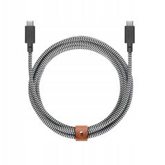 Native Union Belt Cable XL 100W - kabel USB-C - USB-C, 3 m (zebra)