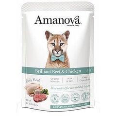 Amanova Kot Brilliant Βοδινό & Κοτόπουλο σακουλάκι 85g