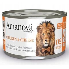 Amanova Κοτόπουλο & Τυρί με ζωμό κονσέρβα 70g