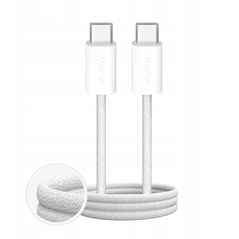 Καλώδιο Puro Fabrik 4 240W με πλέξη USB-C - USB-C 1m - λευκό