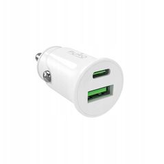 Φορτιστής αυτοκινήτου Puro Pro Lite 1x USB-A + 1x USB-C Power Delivery 20W - λευκό