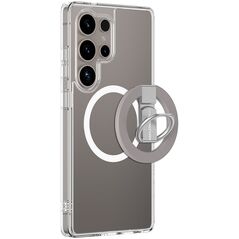 Θήκη σιλικόνης AMAZINGTHING Minimal Mag Case με μαγνητικό δακτύλιο και μαγνητικό δακτύλιο για Samsung Galaxy S25 Ultra - διαφανές
