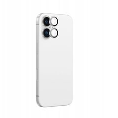 Tempered glass AMAZINGTHING AR Aluminium 2 Lens Glass με πλαίσιο για φακούς κάμερας για iPhone 16 / 16 Plus - λευκό