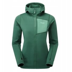 Γυναικεία μπλούζα superflux hoody-πράσινο slate-12 (m) RAB