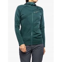 Γυναικεία μπλούζα με κουκούλα Brubeck Thermo Wool by Pustelnik - πράσινο