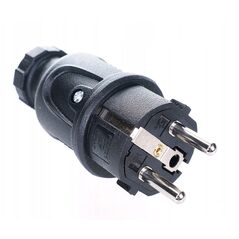 Απλός βύσμα WG-02 IP44 16A 250V Rumlux μαύρο