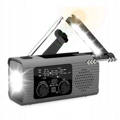 Ραδιόφωνο PRISTAR FM με φακό 4000 mAh YX318 γκρι