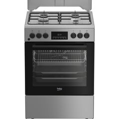 Κουζίνα BEKO FBM62320SDS, Πλάτος 60 cm, A, Αέριο/Ηλεκτρικό, Οθόνη LED