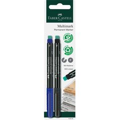 Μαρκαδόρος FABER-CASTELL Multimark permanent F μαύρο/λευκό 2x BK