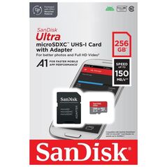 Κάρτα μνήμης Micro SDXC C10 UHS-I SanDisk Ultra 150MB/s 256GB + 1 ADP 619659200565 619659200565 έως και 12 άτοκες δόσεις