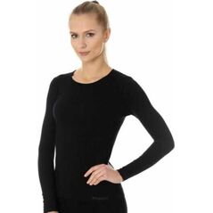 Brubeck LS00900A Koszulka damska z długim rękawem COMFORT COTTON czarny S