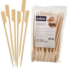 Orion Wykałaczki DREWNIANE szpikulce bambusowe do przystawek przekąsek burgerów szaszłyków 15 cm 50 sztuk