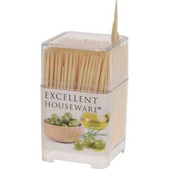 Excellent Houseware Wykałaczki DREWNIANE w pudełku etui zestaw 450 sztuk