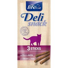 Life Pet Care Life Cat Deli Duck + Chicken 3szt x 5g Deli Snacks