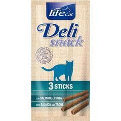 Life Pet Care Life Cat Deli Salmon + Trout 3szt. x 5g Deli Snacks
