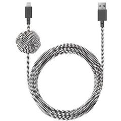 Kabel USB Native Union USB-A - Lightning 3 m Czarny Biały (NCABLE-KV-L-ZEB)