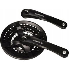 Shimano FC-TY501 δισκοβραχίονας, 175 mm 42/34/24T, 6-8v, με προστατευτικό αλυσίδας