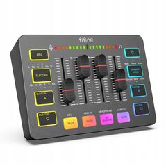 Κονσόλα μίξης Fifine Sound Card SC3W λευκό USB με RGB XLR 2 - καναλιών