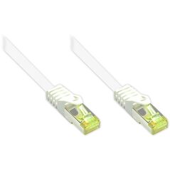 Καλώδιο Patch RJ45 Good Connections με καλώδιο Cat.7 Roh και προστασία κλειδώματος (RNS), S/FTP, PiMF, χωρίς αλογόνα, 600MHz, OFC, λευκό, 0,15m, Good Connections (8070R-002W)