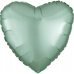 AMSCAN Balon foliowy Lustre Mint Green serce 43cm 9914108