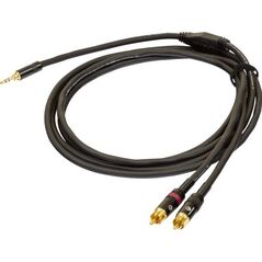 PROEL αρσενικό στερεοφωνικό 3.5mm - 2 x αρσενικό RCA, 5m, μαύρο