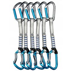 Ekspresy wspinaczkowe Climbing Technology Salto Set NY 17 cm 6-Pack - titanium/electricblue