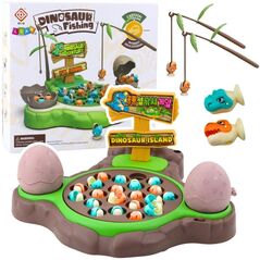 Gra Zręcznościowa Łowienie Dinozaurów Wędki Magnetyczne Dźwięki LEAN Toys