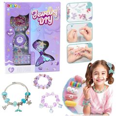 Zestaw Piękności Biżuteria Bransoletka Koraliki Spinka Syreni Ogon 48el LEAN Toys