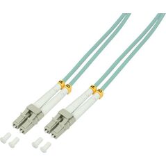 LogiLink Logilink - Patch- Cable - LC Multi- Mode (M) - LC Multi- Mode (M) - 3 m - glass fiber - 50/125 Micrometer - OM3 - halogen free - Aquamarine (FP3LC03)
